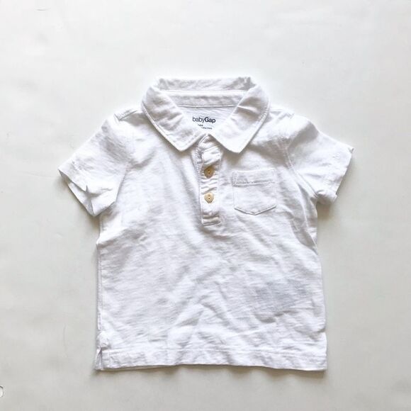 Babygap White short sleeve polo EUC 12-18 months - Picture 1 of 4